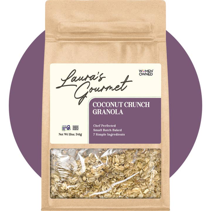 Coconut Crunch 16 oz Retail Pack, Case of 6 for wholesale by Laura’s Gourmet
