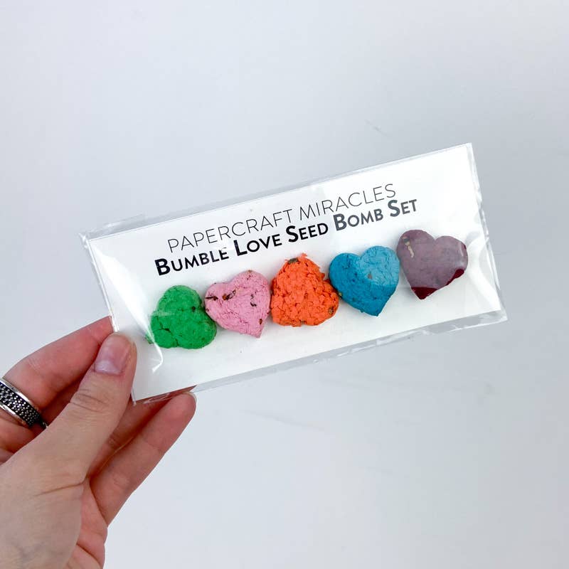 Papercraft Miracles LLC - Wholesale Plant seeds - Bumble Love Hearts Pollinator Seed Bomb Set2