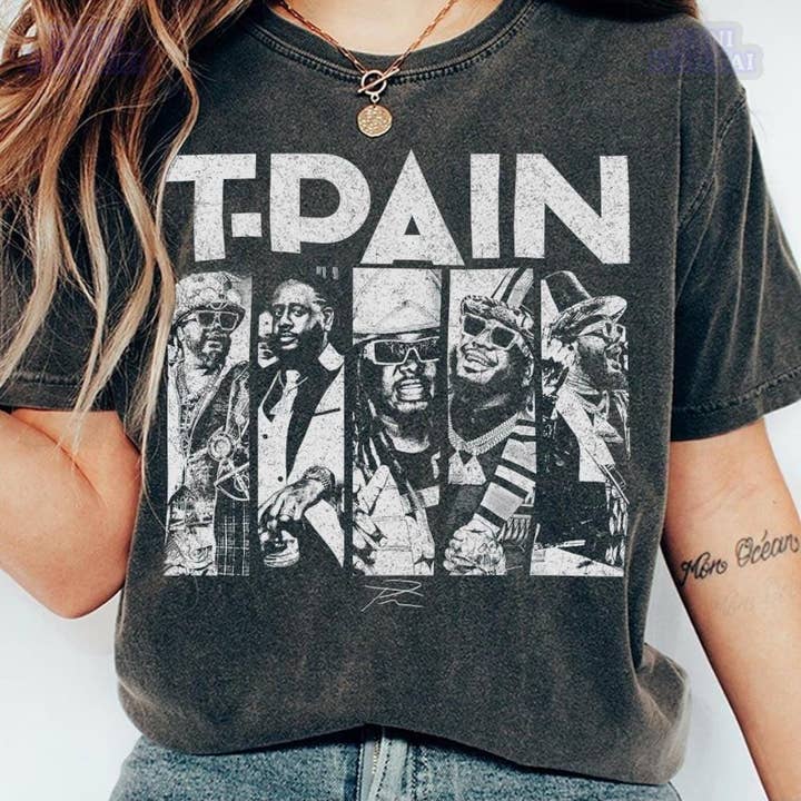 T-Pain Vintage Rap Tour Tee - Hiphop Streetwear for wholesale by TheKingShirt