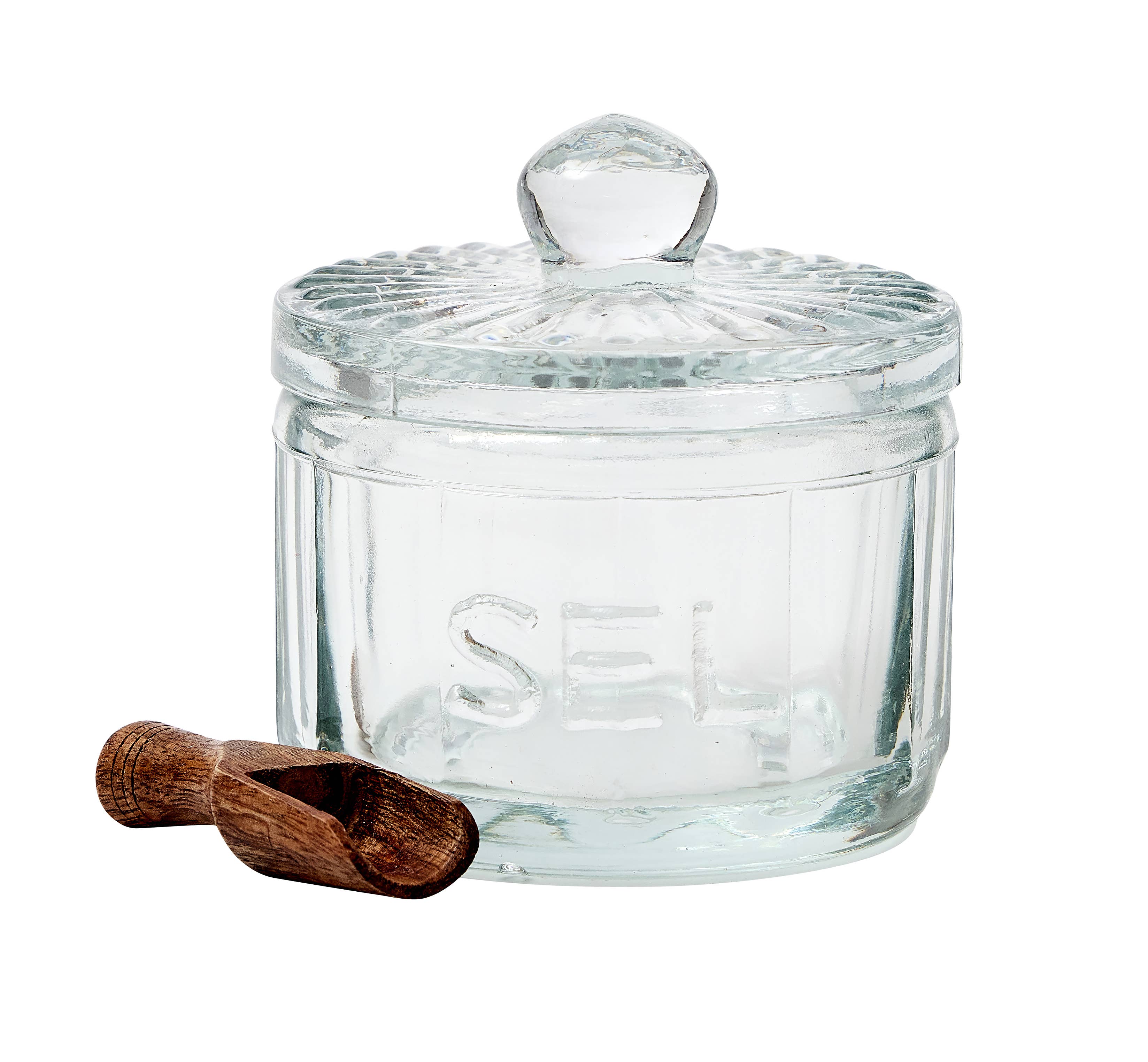 etúHOME - Wholesale Jar - Bistro Glass Salt Cellar with Scoop5