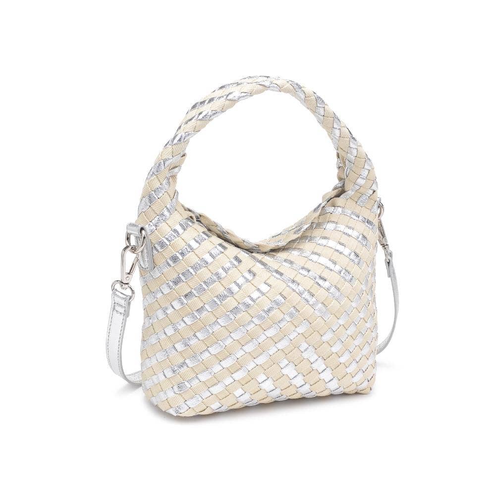 Moda Luxe - Vente Sac à main avec poignée sur le dessus – femme - Sac bandoulière tissé en matériaux mixtes Jessamine19