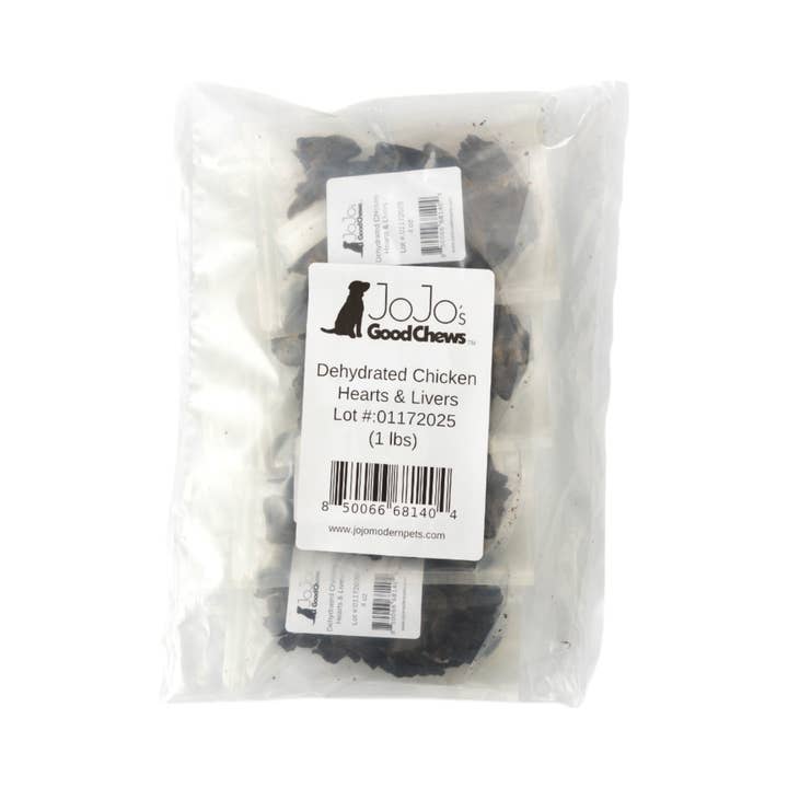Jojo Modern Pets – wholesale Pet treats – Dog – Dehydrated Chicken Hearts & Livers Natural Dog Treats (1lb)6