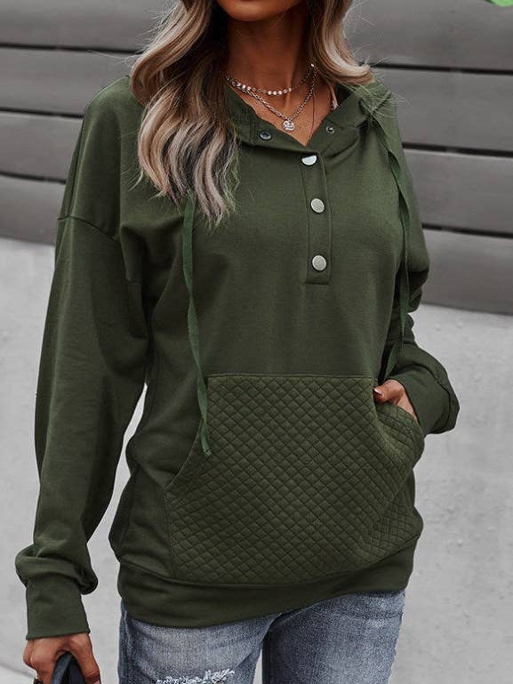Tickled Teal - Wholesale Hoodie - Women's - Quilted Pocket Hoodie4