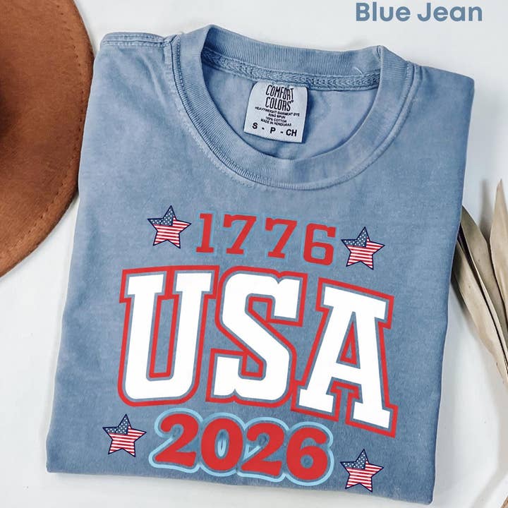 Comfort Colors USA 250th Anniversary Shirt, American Flag for wholesale by Teedico