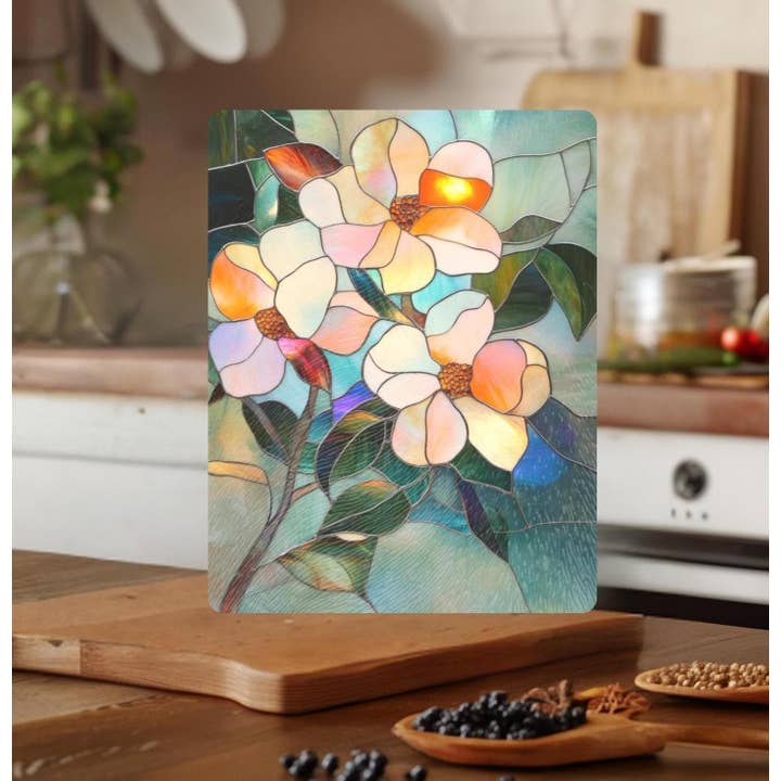 Fernville Creations - Wholesale Cutting Board - Imitation Stained Glass Flower Charcuterie Serving Tray9