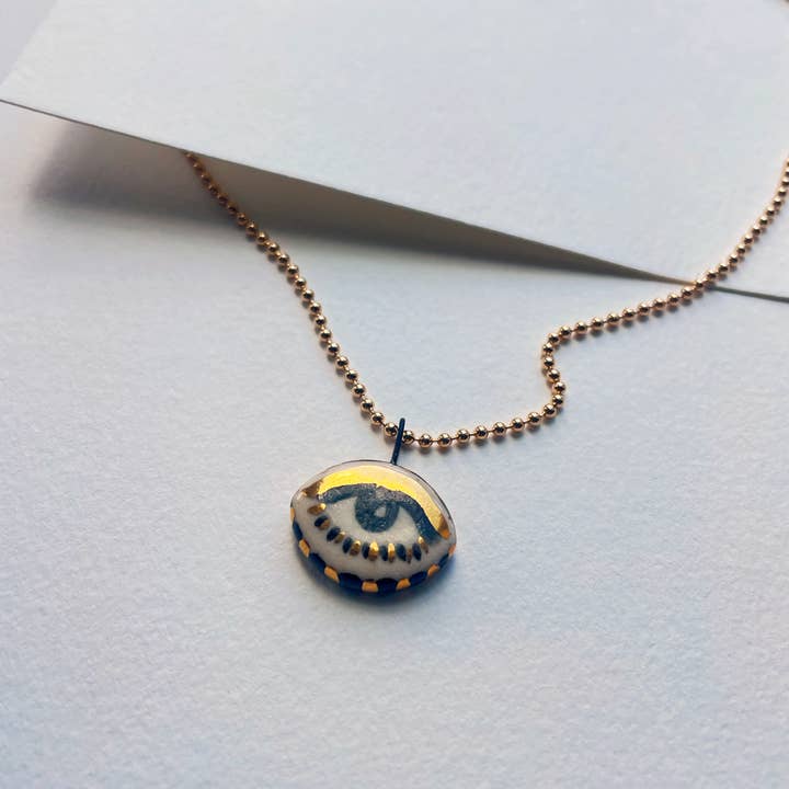 Carola Spitzer - Wholesale Pendant/Charm Necklace - Not so evil eye charm Necklace