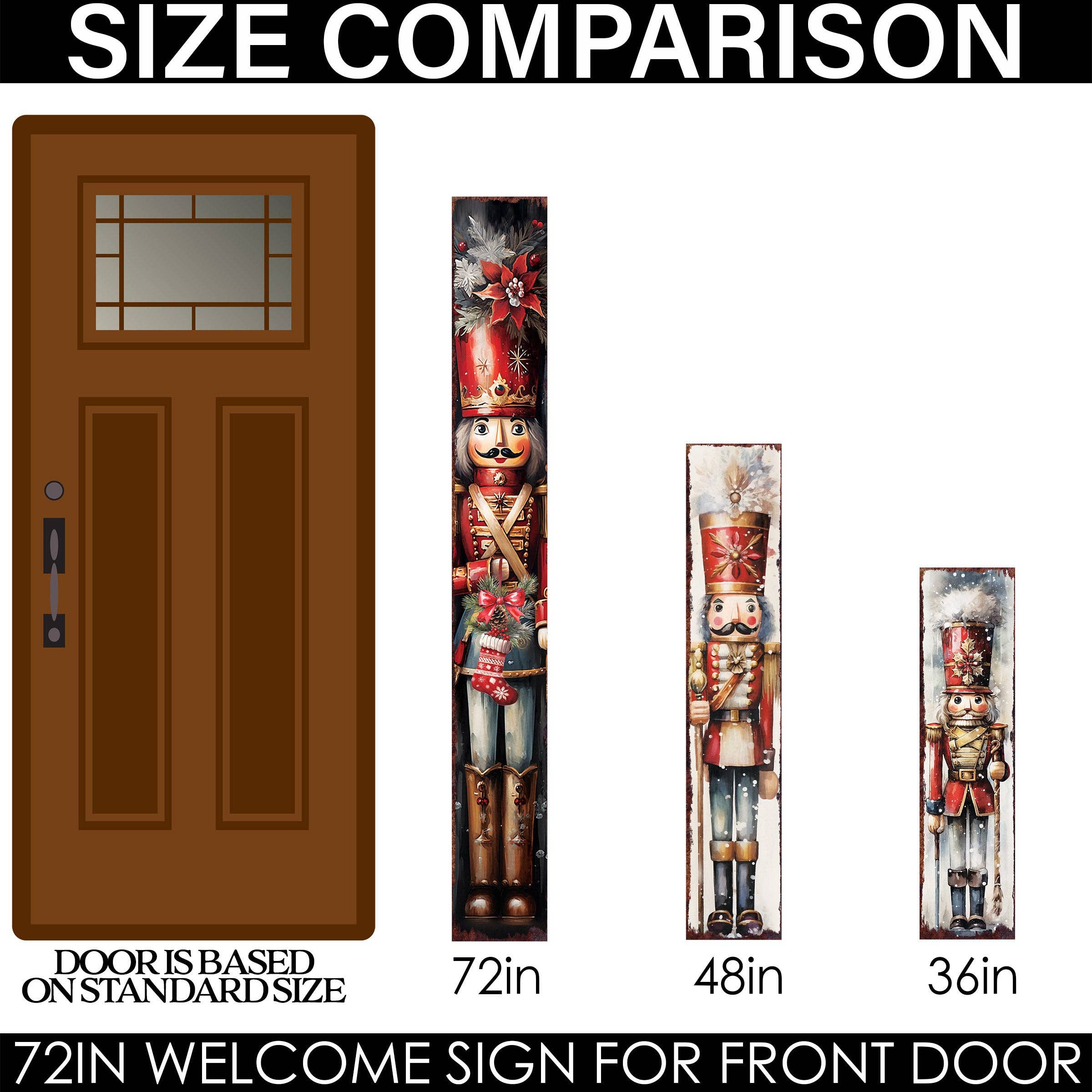 TX USA Corporation - Wholesale Christmas Decoration - 72" Nutcracker Christmas Porch Sign | Grand Indoor Outdoor Holiday Decor2