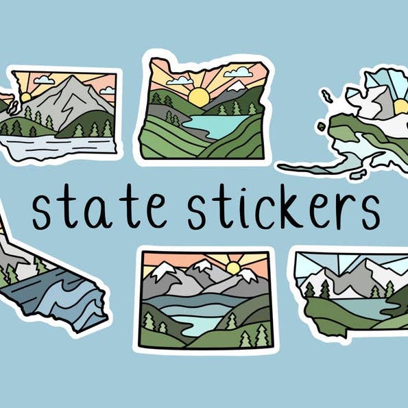 State Stickers | All 50 States | Pick Your State for wholesale by CarleyBethCreations