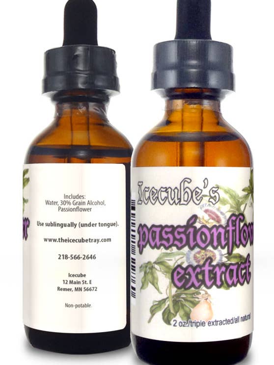 Icecube Urter Passionsblomst Tinktur for engroshandel hos Icecube Herbals LLC