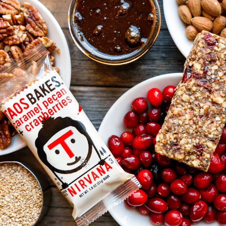 Taos Bakes - Wholesale Snack Bar - Caramel Pecan + Cranberries | Snack Bars | 1.8oz