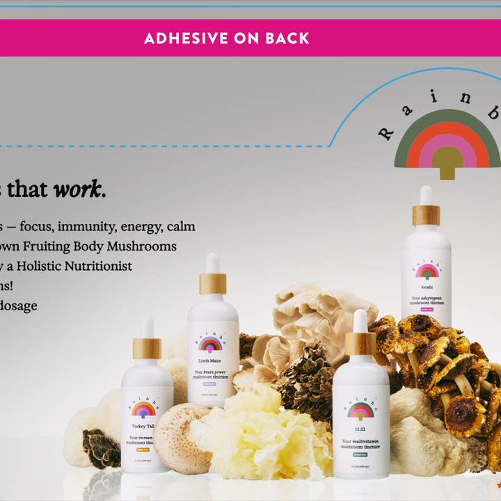 Shelf Talkers - Tinctures for wholesale by Rainbo