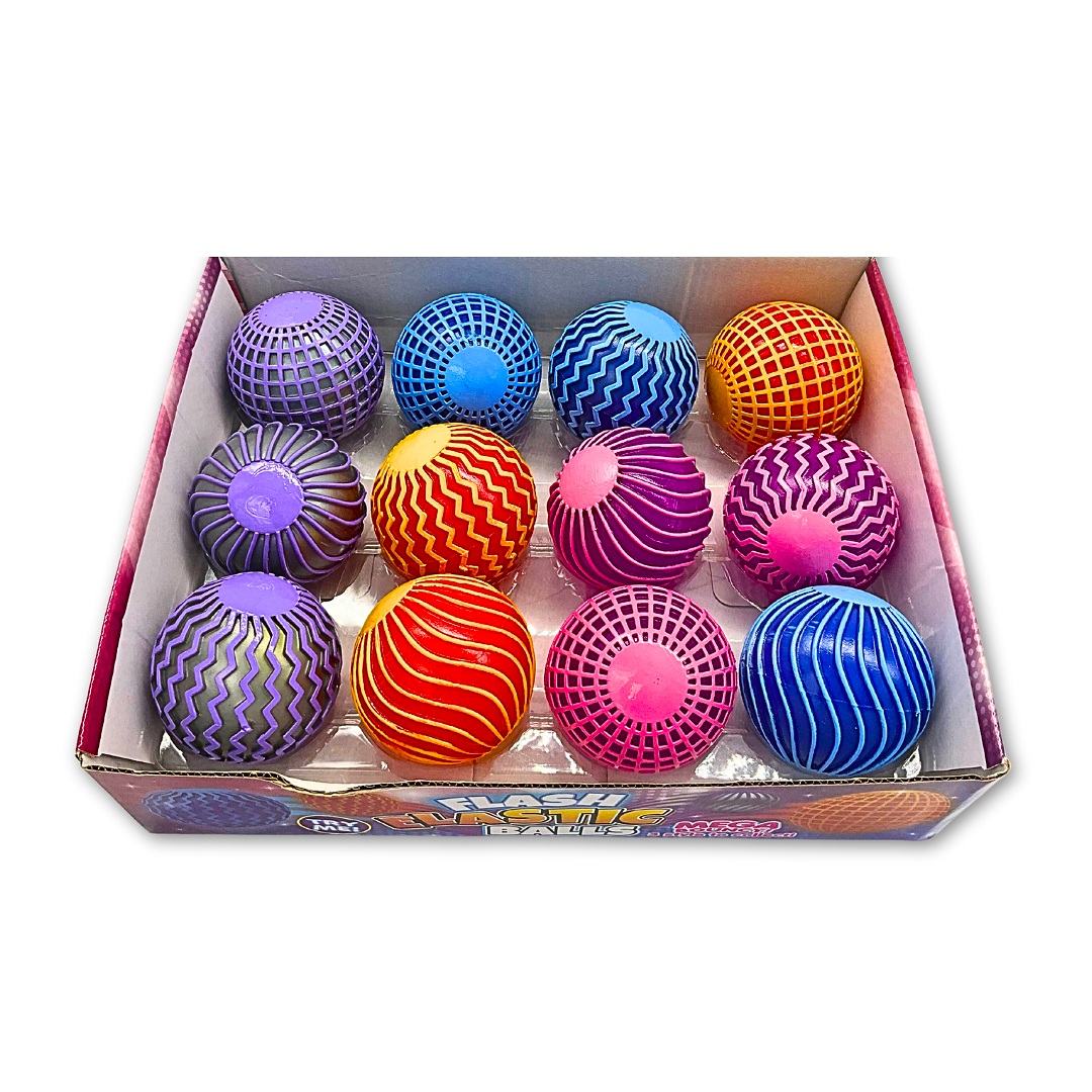 Plush Appeal LLC - Wholesale Sports Ball - Kids - 6.5cm LED Ripple Bounce Ball - Assorted Colors (Each)1