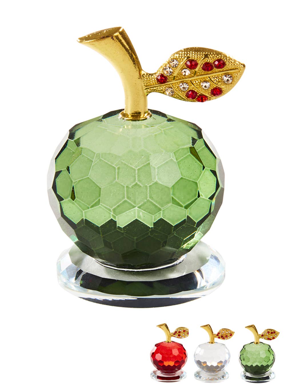 Fennco Styles - Wholesale Decorative Figurine - Crystal Apple 2" x 3" Figurine2