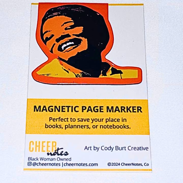 CheerNotes Greeting Cards & Stationery - Wholesale Bookmark - Maya Angelou Magnetic Page Marker | Bookmarks | Black Histor3