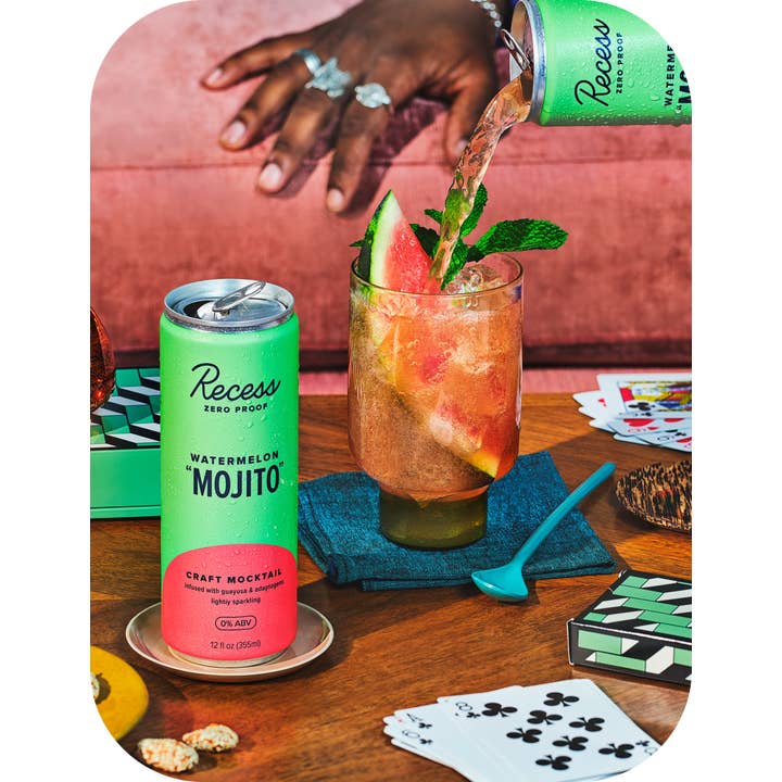 Recess - Wholesale Non-Alcoholic Aperitif/Mocktail - Watermelon "Mojito" (4Pk)