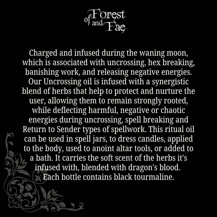 of Forest and Fae - Wholesale Meditation Supplies - Uncrossing & Hex Breaking Altar Oil • Return to Sender Oil