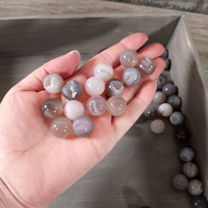 Keystone Crystals - Wholesale Spiritual Stone/Crystal - Botswana Agate Sphere about 16 mm Sold by the 0.9 pound Lot