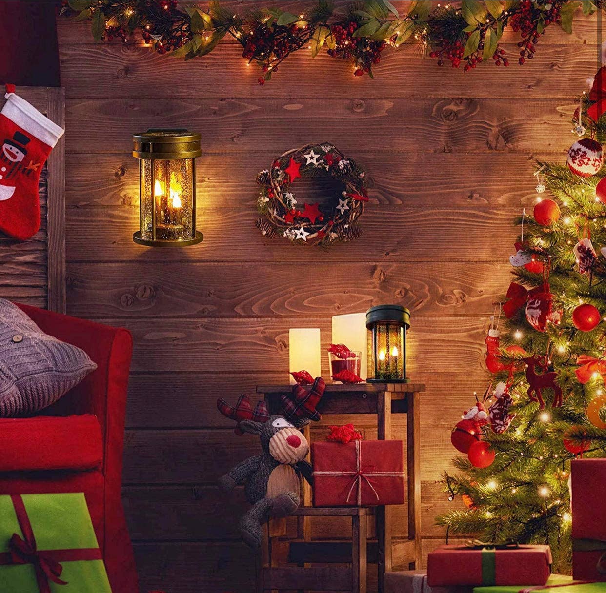 OutdoorSolarOutlet – wholesale Outdoor/lawn light – Solar Flickering Candle Lantern Outdoor Garden Stake Lights (2Pack, Black)6