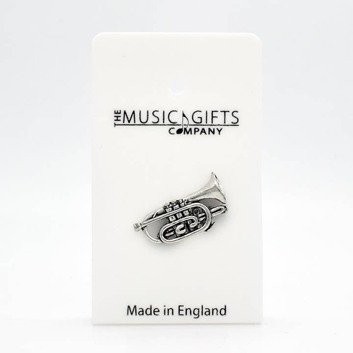Cornet Pewter Pin for wholesale by The Music Gifts Company