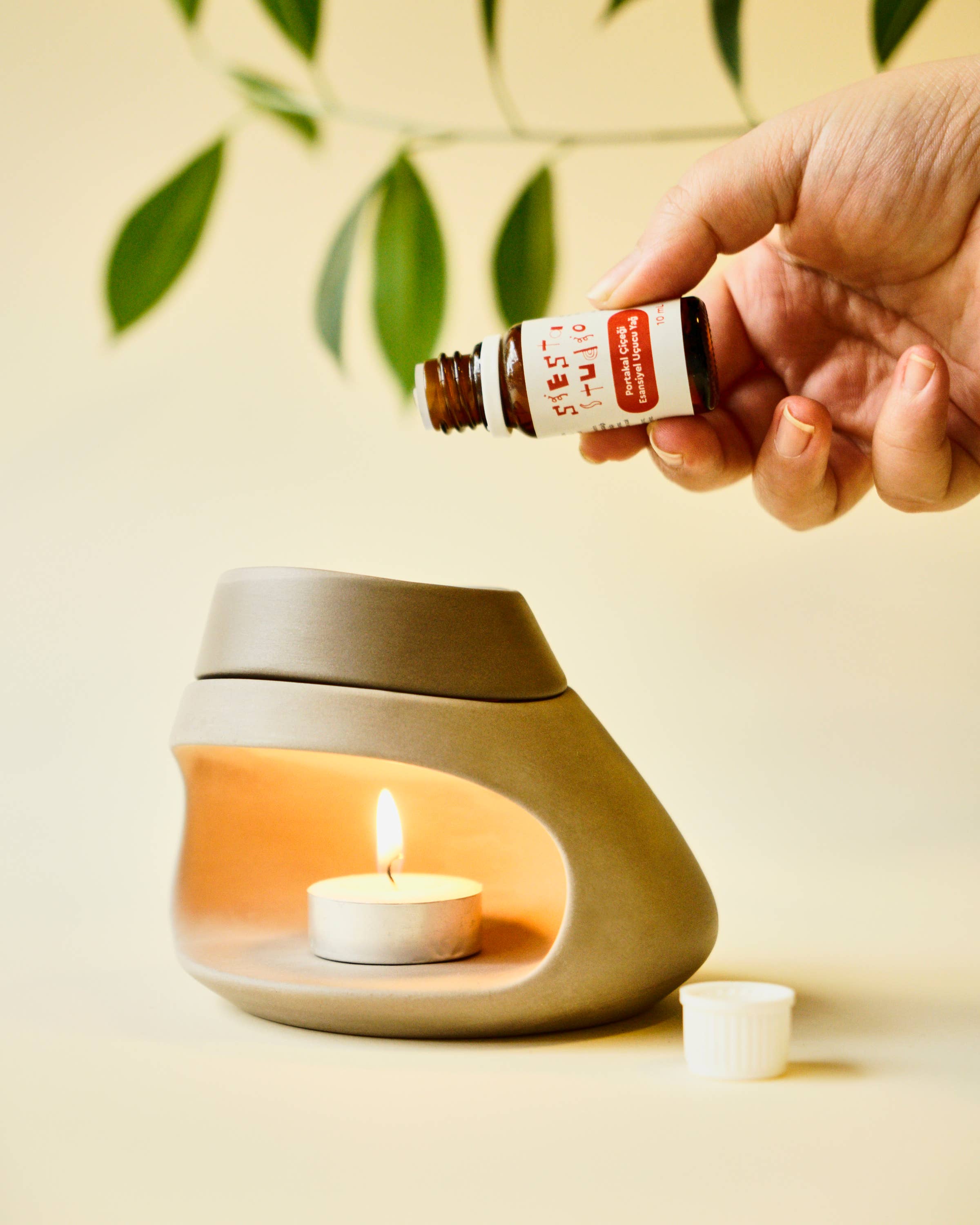 Siesta Studio - Vendita all'ingrosso Scaldaolio - Bruciatore di oli essenziali grigio