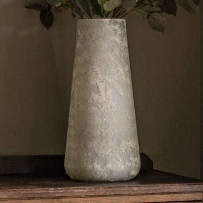 Tsang Rustic Cream Finished Glass Vase for wholesale by Arthur Cameron