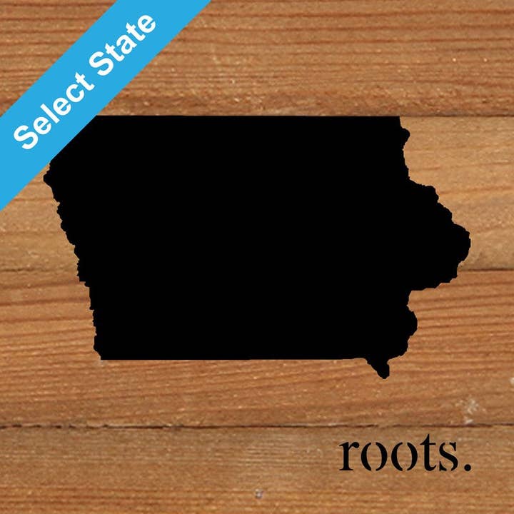STATE ROOTS SIGN / 6"x6" Reclaimed Wood Sign for wholesale by Second Nature by Hand