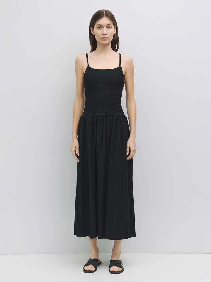 MOD REF - Wholesale Dress - Women's - The Marcella Dress | Smocked Fit and Flare Midi Dress