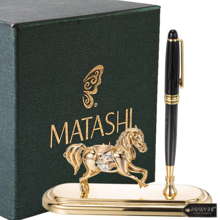 Matashi - Wholesale Desk Set - Matashi 24K Gold Plated Executive Desk Set With Pen1