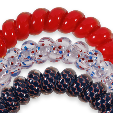 TELETIES - Vendita all'ingrosso Elastico per capelli - Spirali per Capelli | Grandi | Fermacapelli Atlanta Braves2