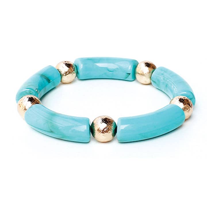 Viv&Lou - Wholesale Beaded Bracelet - Aqua Wrenley Bracelet