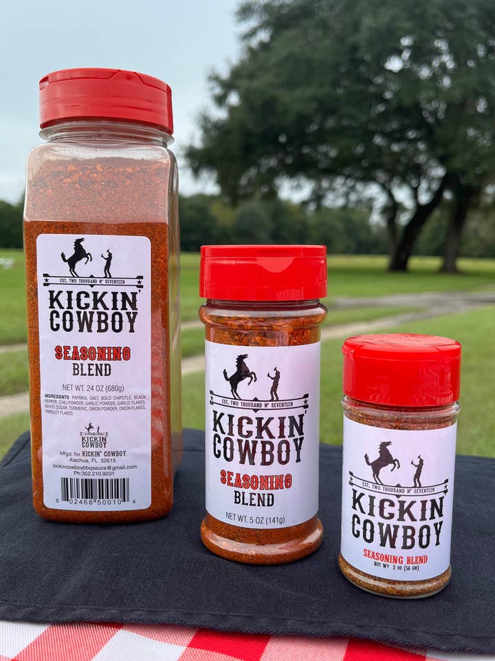 Kicking Cowboy Seasoning 2oz for wholesale by Quincey Cattle Beef