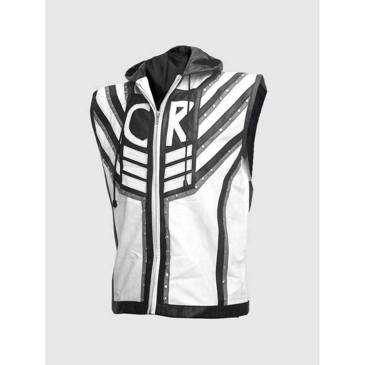 Black & White Leather Vest for wholesale by The Royale Leather