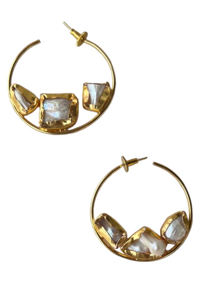 3 aros con perla barroca para venta al por mayor de A.C. Religious & Jewelry INC