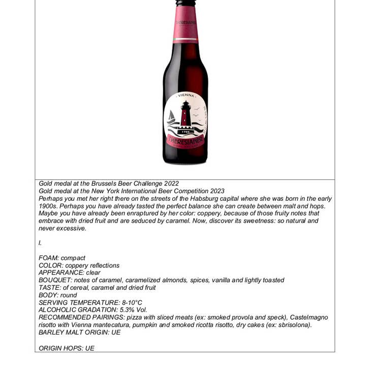 Metina SAS - Wholesale Beer - Vienna Theresianer beer 33 cl.2