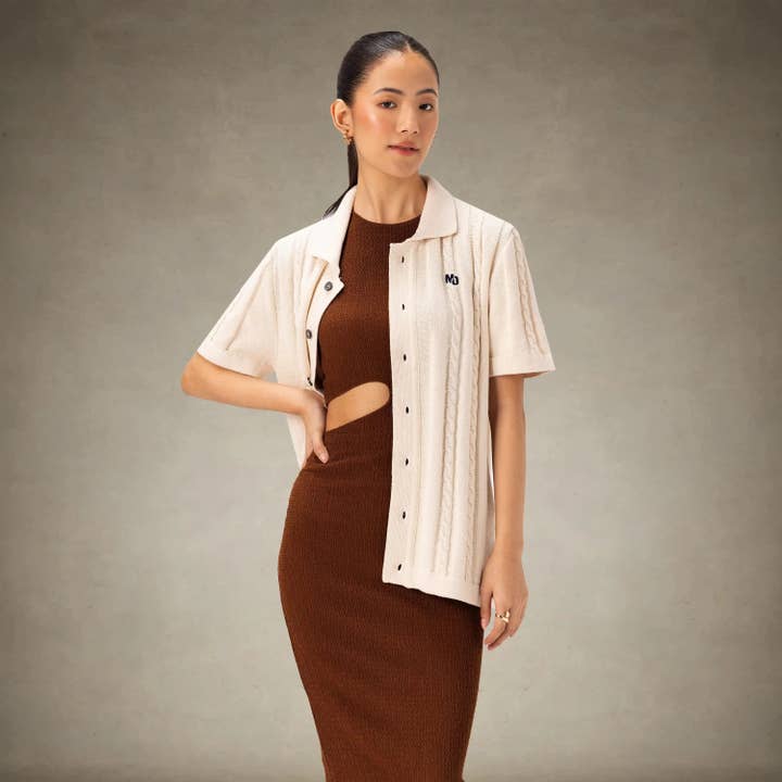 Women's JC Polo Cable Sweater for wholesale by Members Only