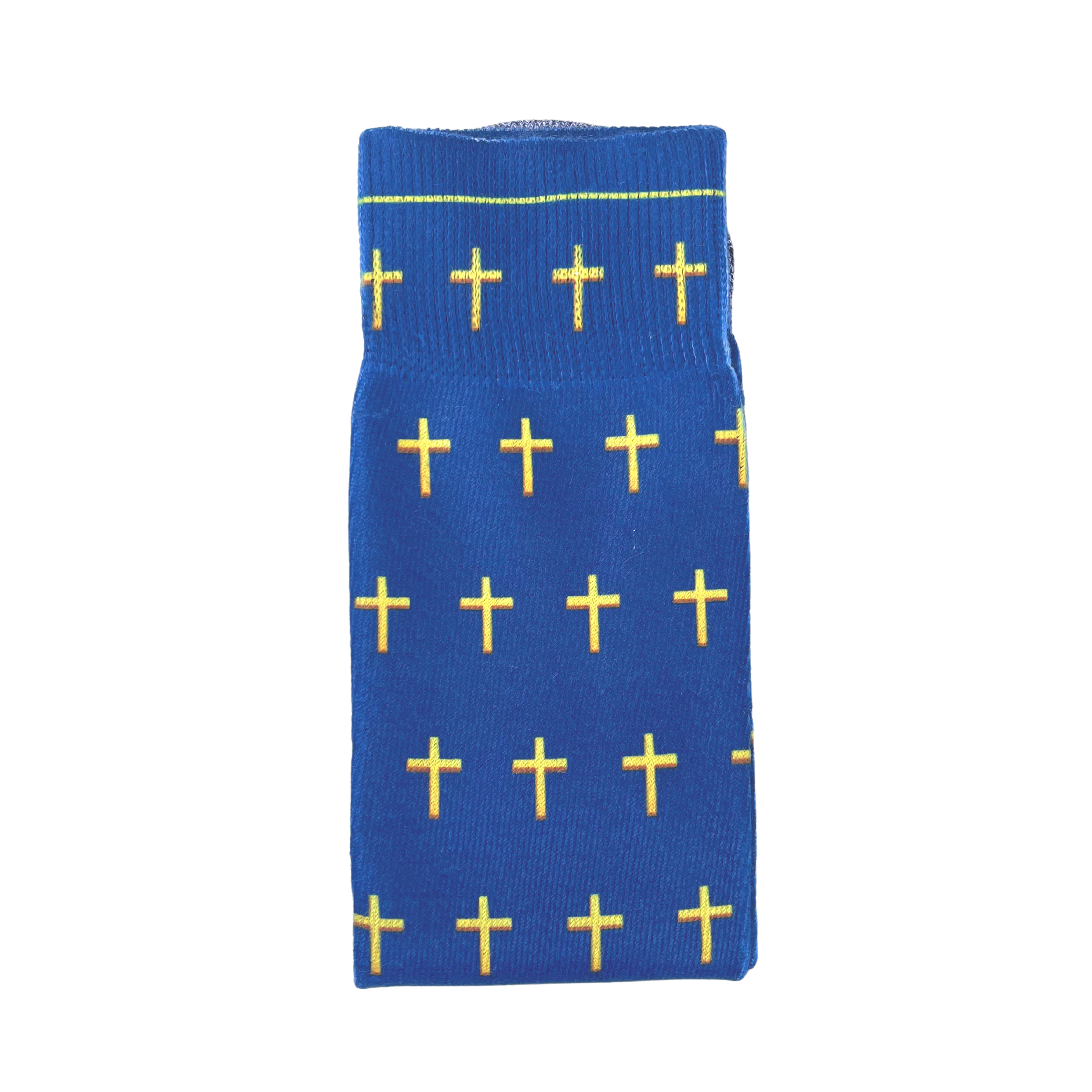 BibleSocks - Wholesale Socks - Men's - *NEW* The Blue and Gold Crosses - Christian Crew Socks2