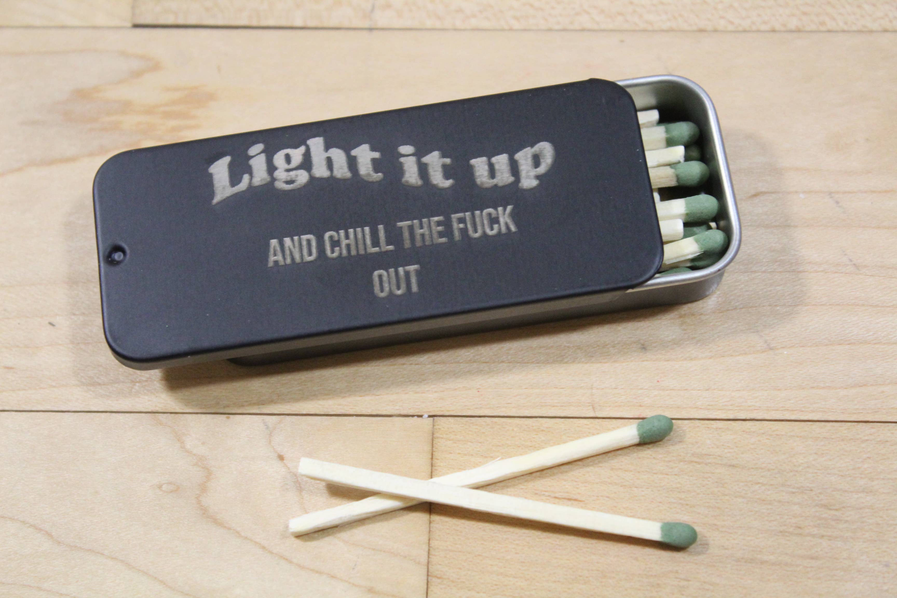 Raven Design - Wholesale Matches - Black Metal Match Refillable Tin7