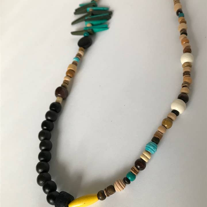 Mary Lindseth Art - Wholesale Beaded/Pearl Necklace - "Gigi" asymetrical beaded necklace1