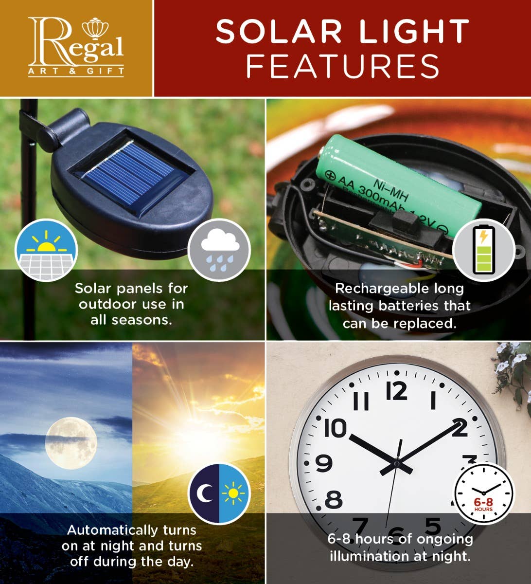 Murano Solar Stake - Amber for wholesale on Faire3