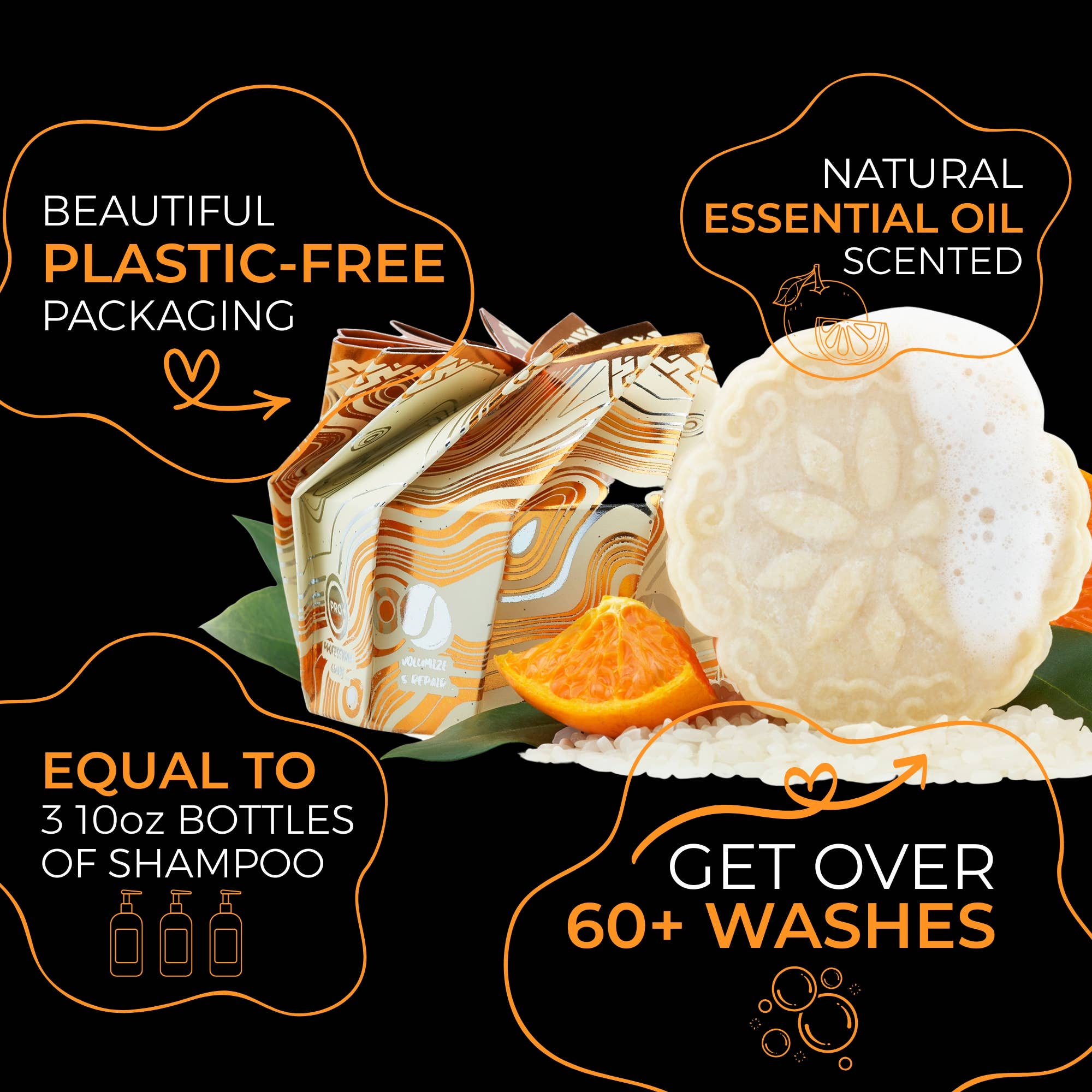 Viori Beauty – wholesale Shampoo puck/solid shampoo – Rice Water Shampoo Bar | Citrus Zest EO | Oily Hair1