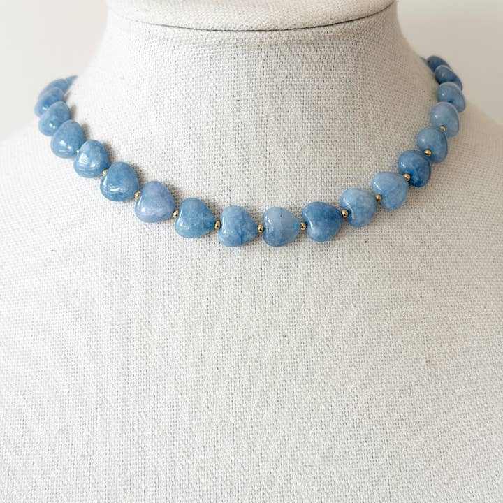 Maizy Necklace, Ocean Blue for wholesale by Jeny Baker Designs