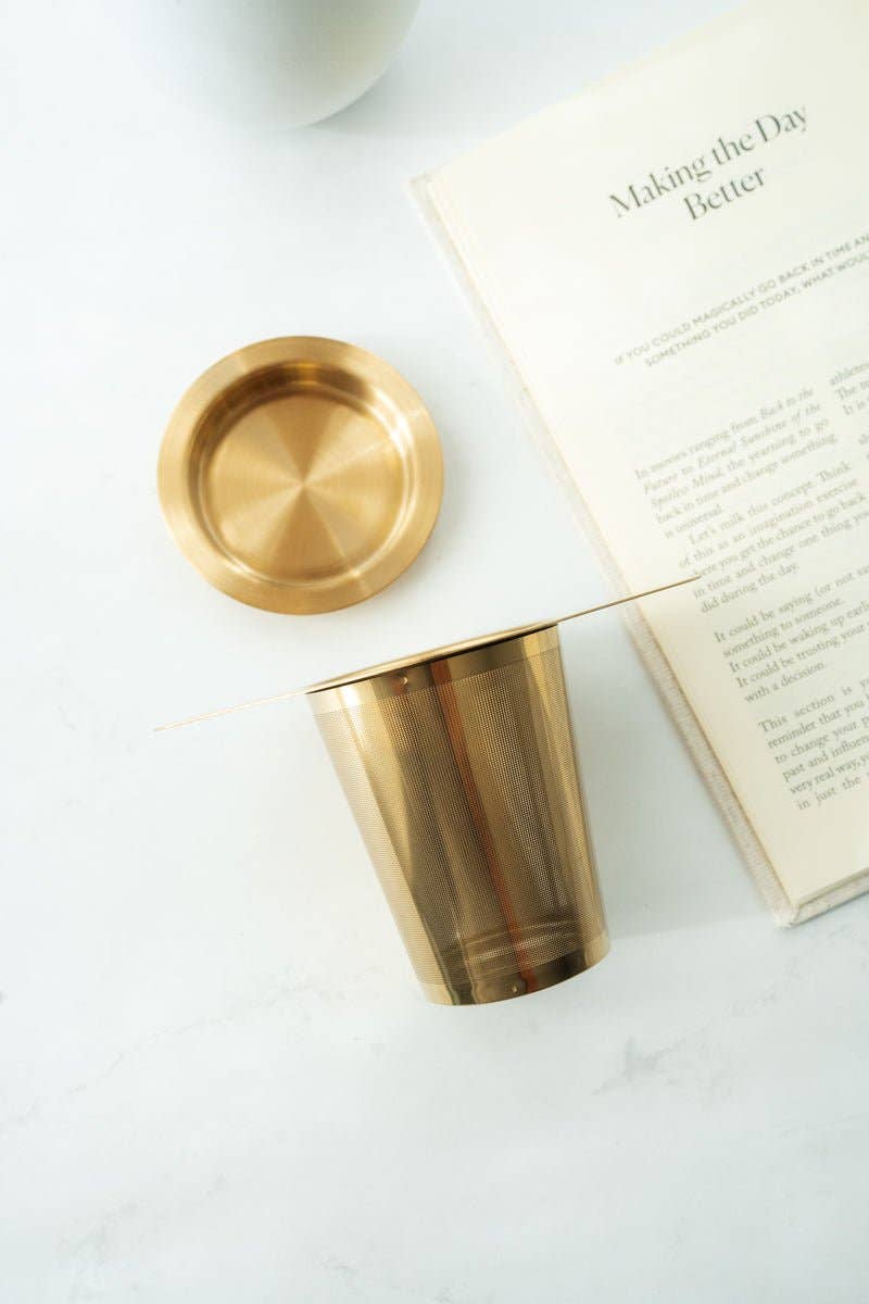 Rich & Pour - Vente Passoires à thé/infuseurs - Infuseur à thé en acier inoxydable avec panier à mailles pour feuilles de thé en vrac5