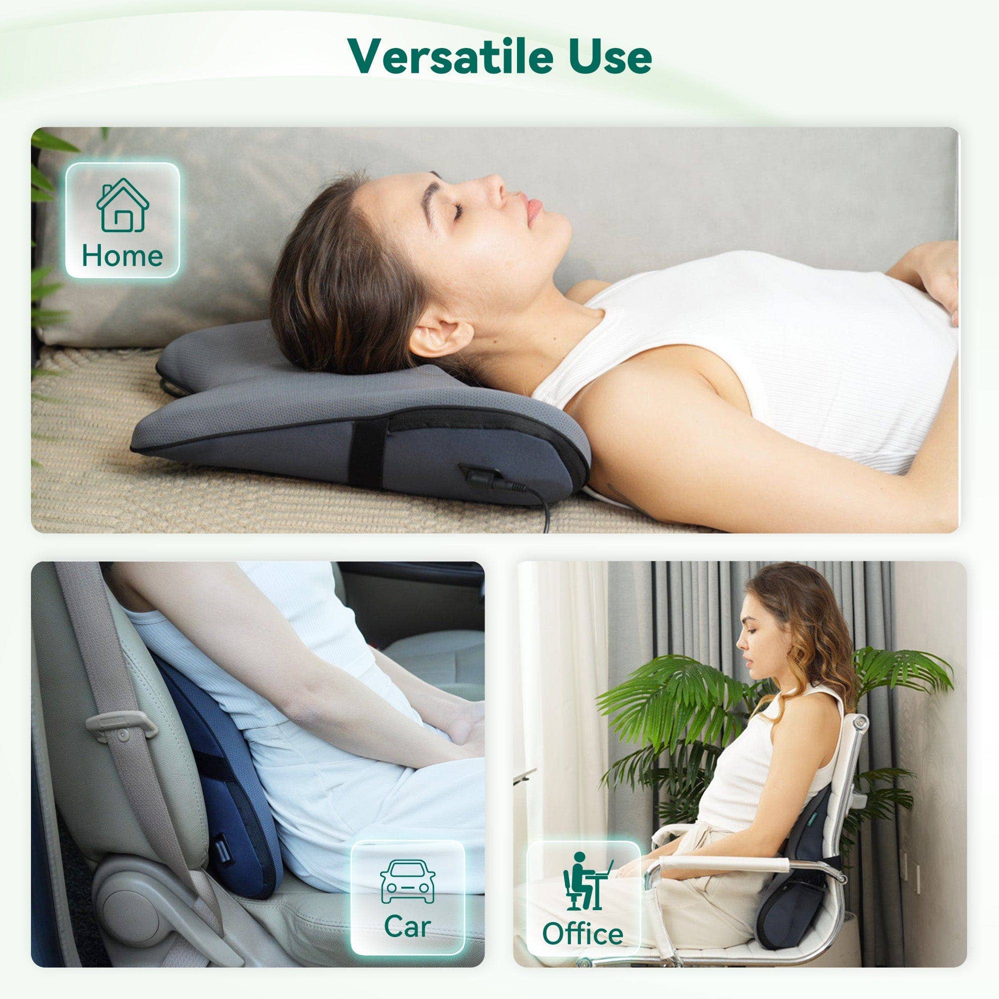 Cuscino Massaggiante Per Schiena Snailax In Schiuma Memory Shiatsu Con Supporto Lombare E Calore, Con 8 Nodi Shiatsu Per Alleviare Il Dolore Alla Schiena - 132 All'ingrosso Per Il Tuo Negozio - Foto 12