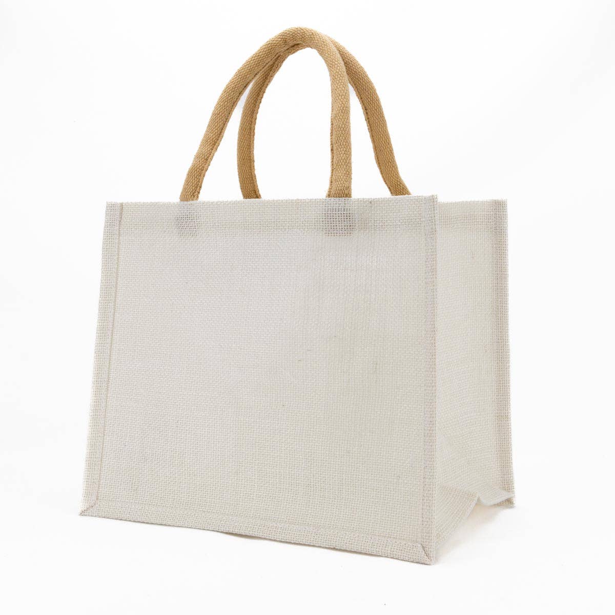 The Royal Standard - Wholesale Gift Bag - Jute Gift Tote   White   12x10x81