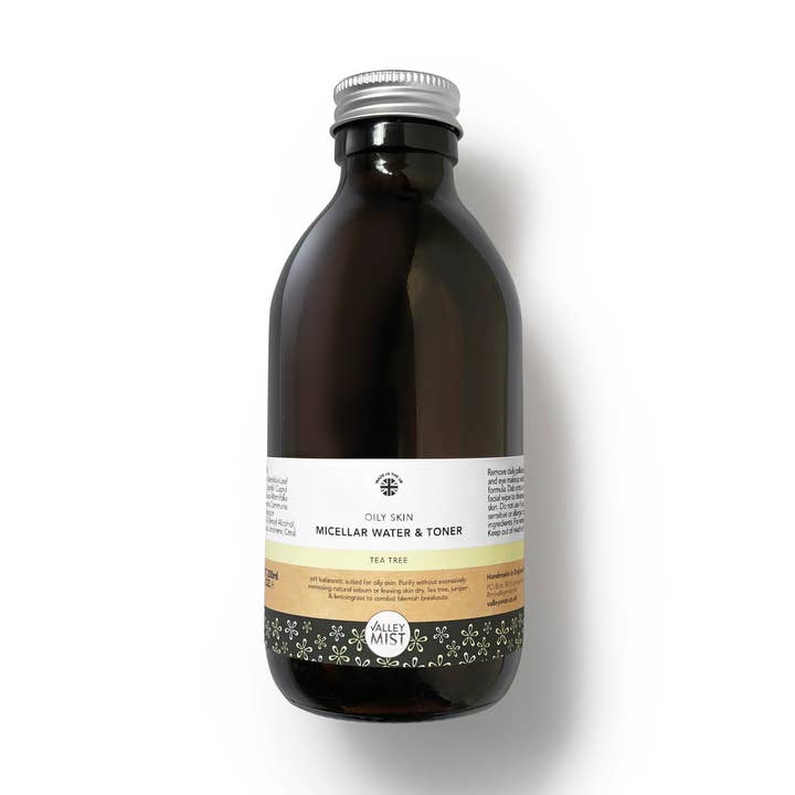 Micellar water for oily skin- lemongrass, tea tree & juniper for wholesale by Valley Mist