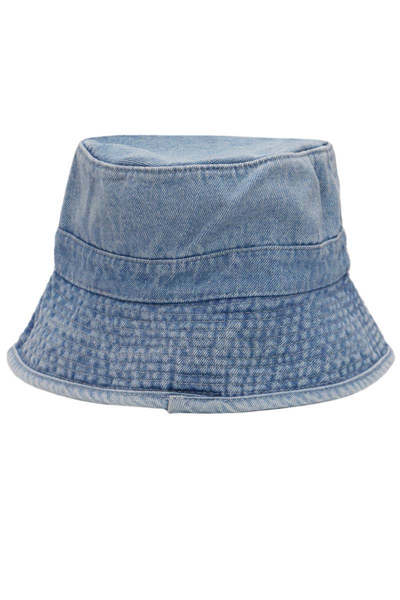 COME MOSTRATO Cappello da pescatore in cotone denim twill lavato in vendita all'ingrosso su Faire9
