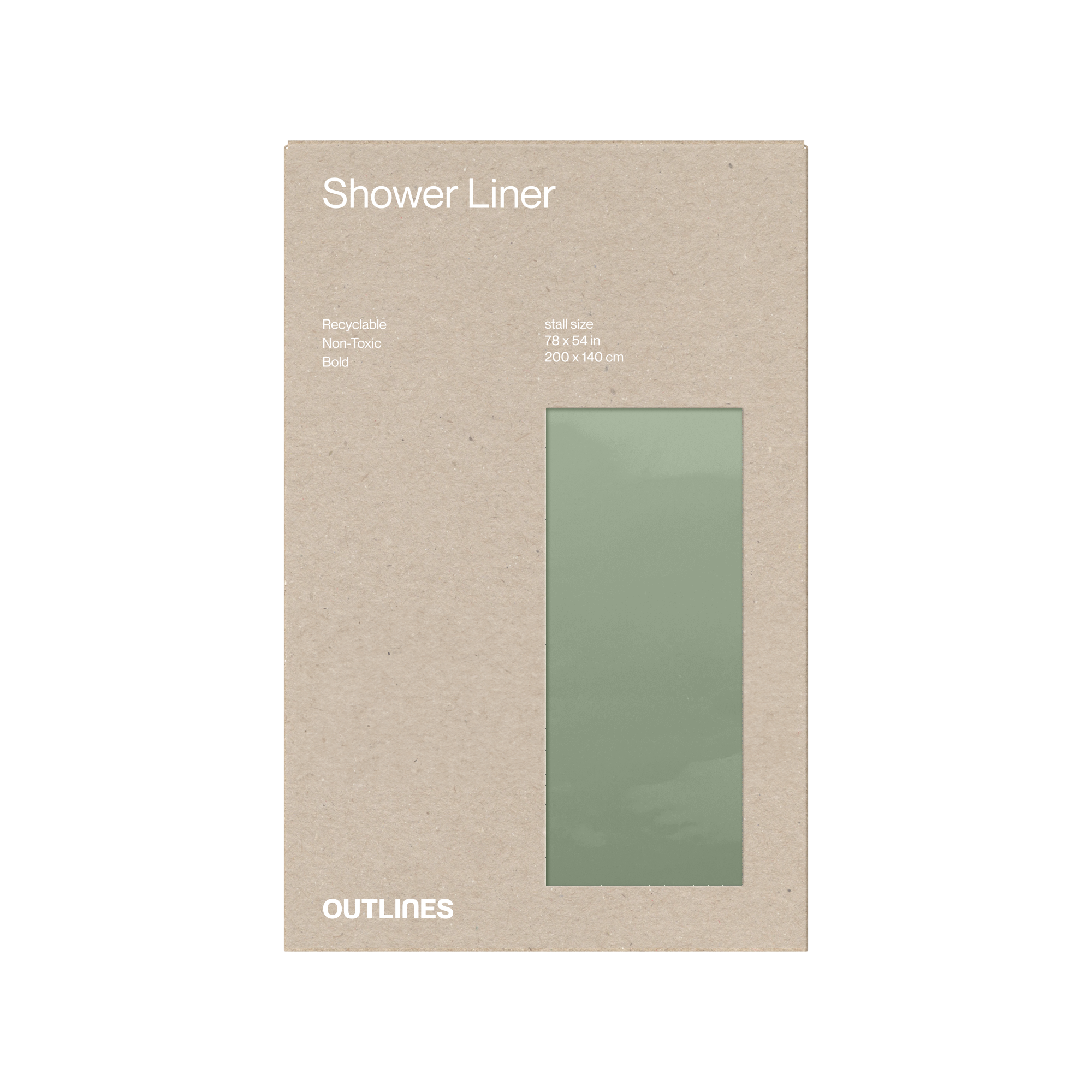 Outlines - Wholesale Shower Curtain - Recyclable Shower Liner4