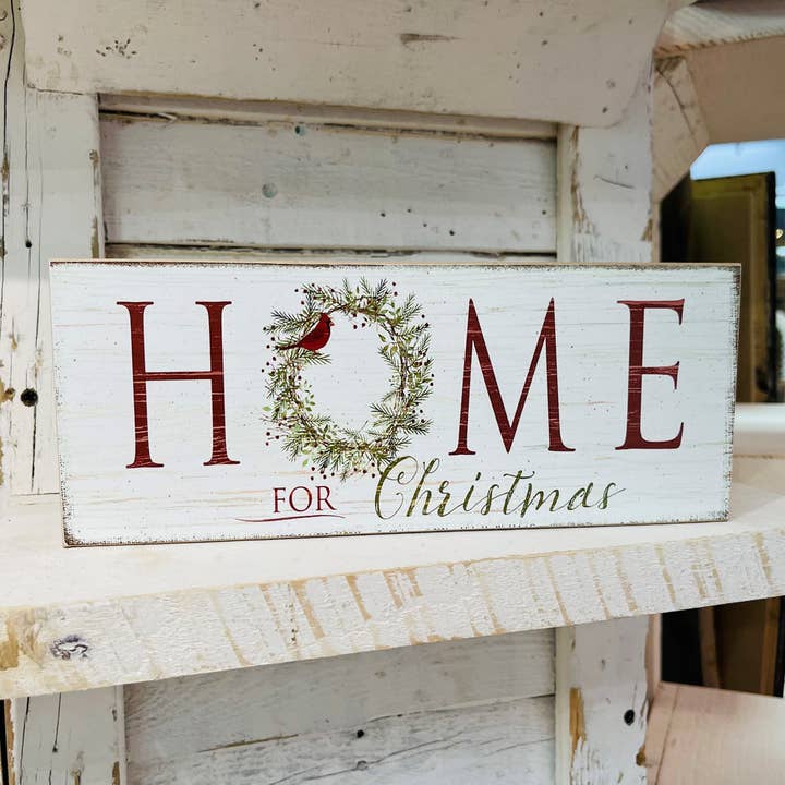 JanMichaels Art & Home - Wholesale Christmas Decoration - BA1750 Home for Christmas Block CLEARANCE
