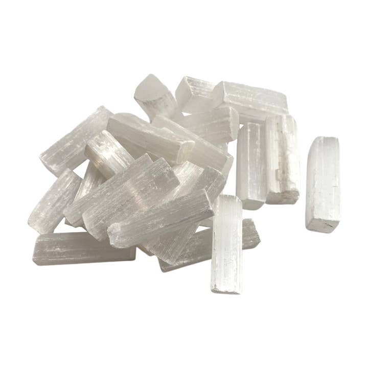 VIE - Wholesale Spiritual Stone/Crystal - Selenite Chunks & Sticks, 1kg Pack8