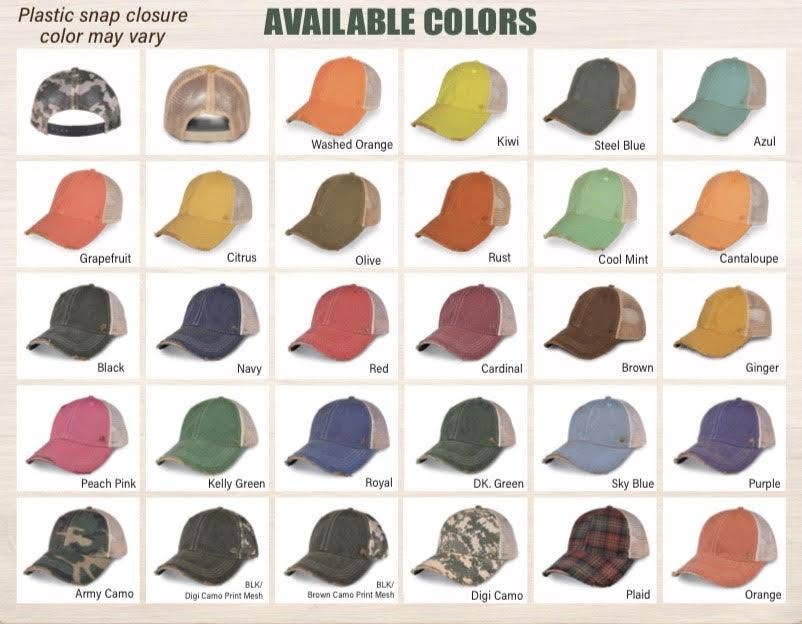 Sweet Texas Treasures - Wholesale Trucker Hat - Unisex - Bluebonnet Dirty Trucker Hat2